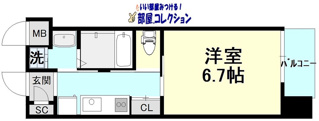 アミュゼ城野の間取り