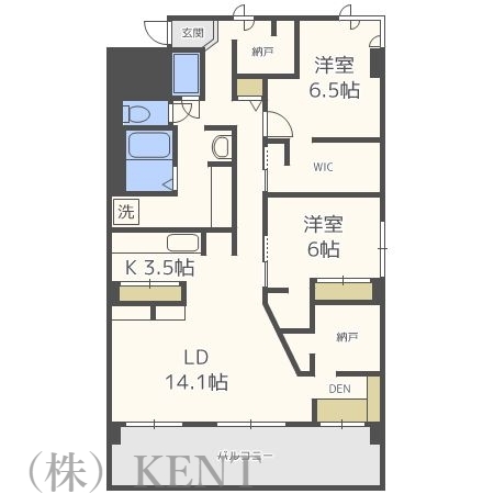 ライオンズマンション琴似の間取り