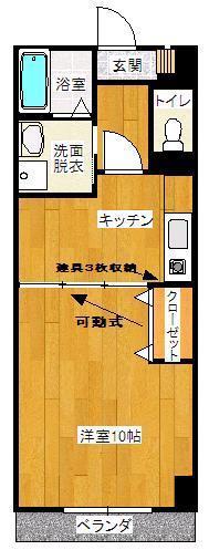 トムキャット　１０２の間取り