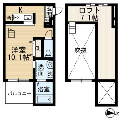 名古屋市南区戸部下のアパートの間取り