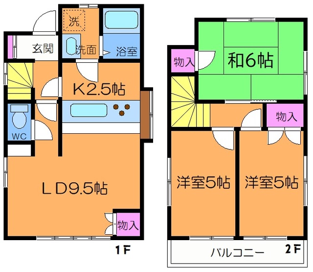 染地１丁目貸家の間取り