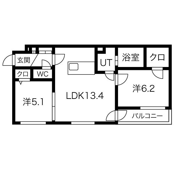 Ti amo miyanosawa (ティアモ宮の沢)の間取り