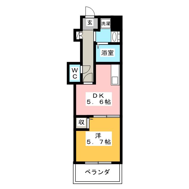 福岡市南区市崎のマンションの間取り