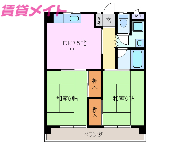 ソシアルドミール東館の間取り