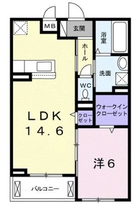 【近江八幡市友定町のアパートの間取り】