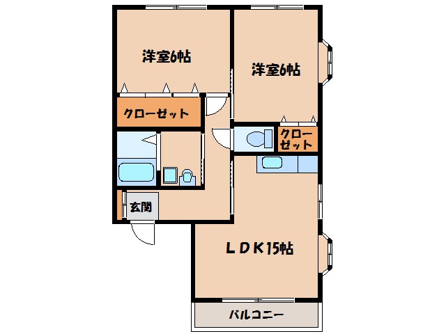 末吉大丸マンション　A棟の間取り