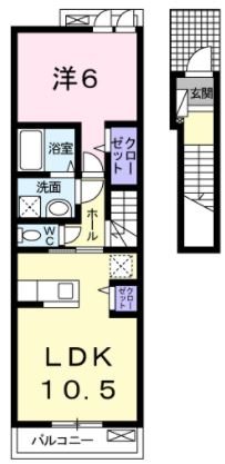 東近江市小脇町のアパートの間取り