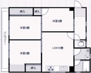 明石市西明石南町のマンションの間取り