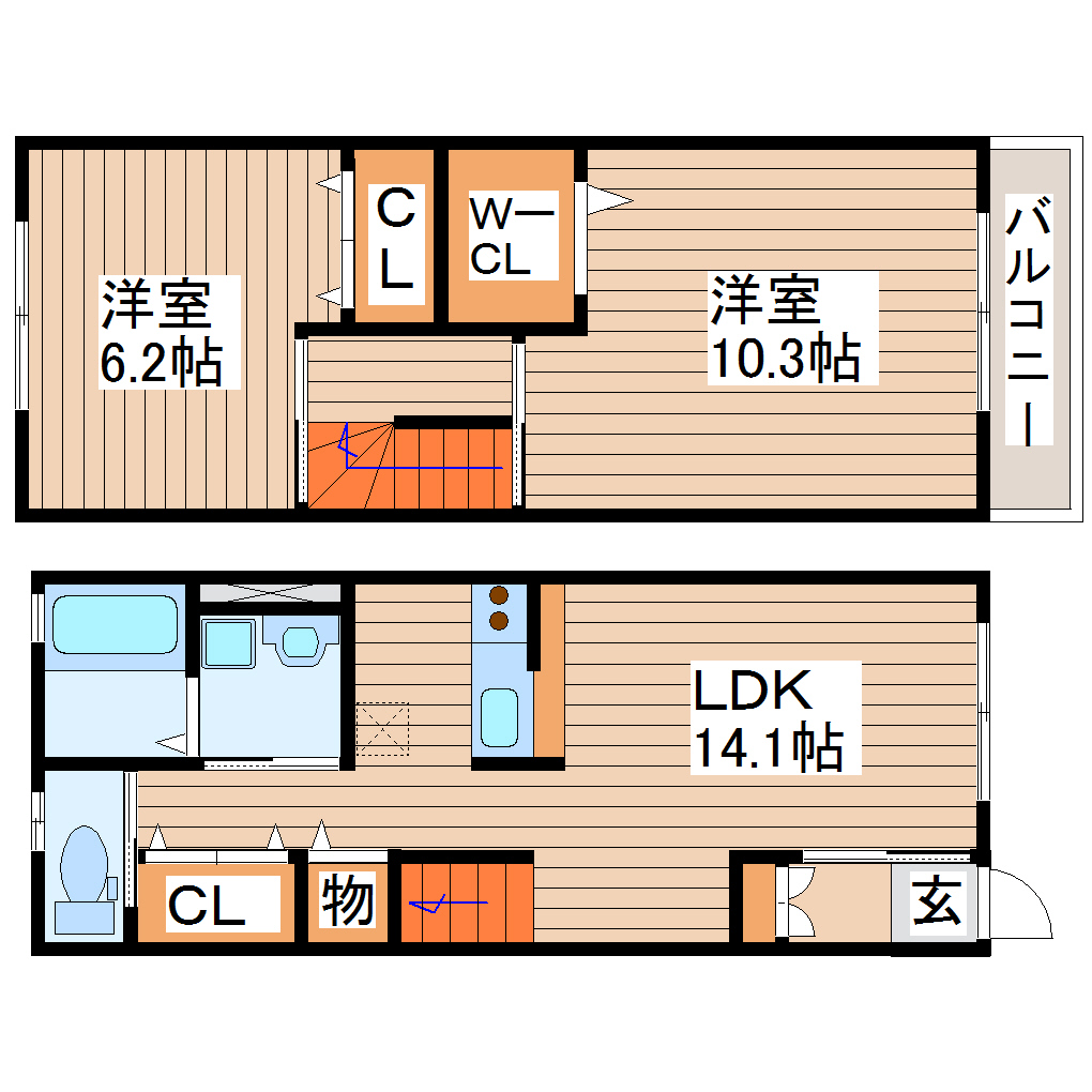 レスポワール‐ｉの間取り