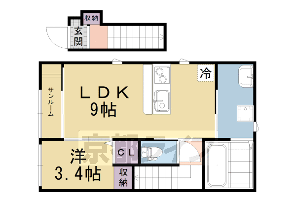 ＣＬＡＳＳＯ　ＳＥＣＯＮＤＯ伏見稲荷の間取り