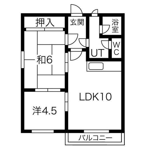 札幌市手稲区前田二条のマンションの間取り