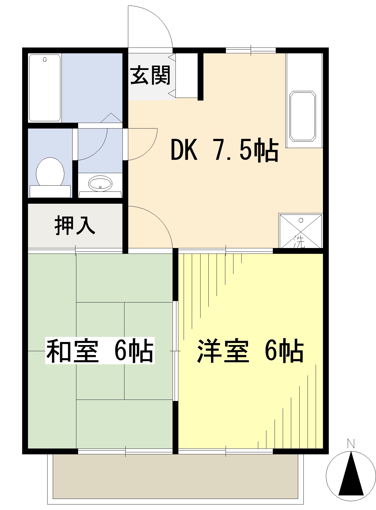 エクセレンスアライB棟の間取り