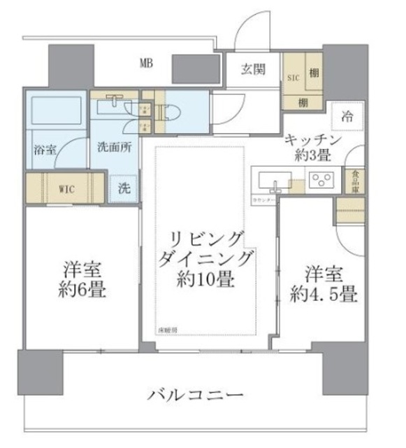 シティタワーズ板橋大山サウスタワーの間取り