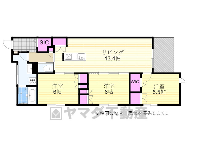 摂津市千里丘のマンションの間取り