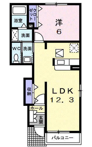 サンハウスヨシキBの間取り