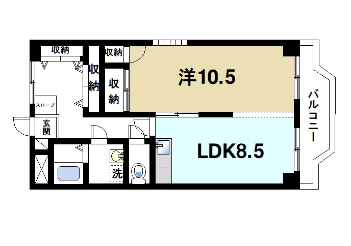 生駒市東菜畑のマンションの間取り