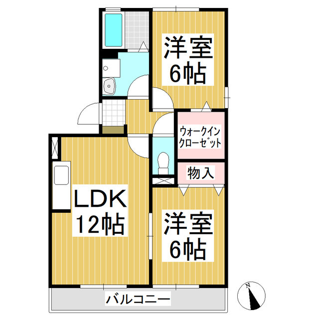 シャルマンＡの間取り