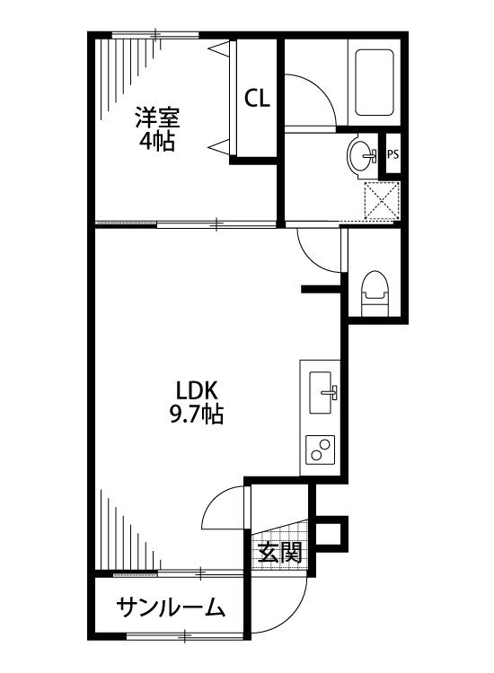 ハイライフ紫竹の間取り