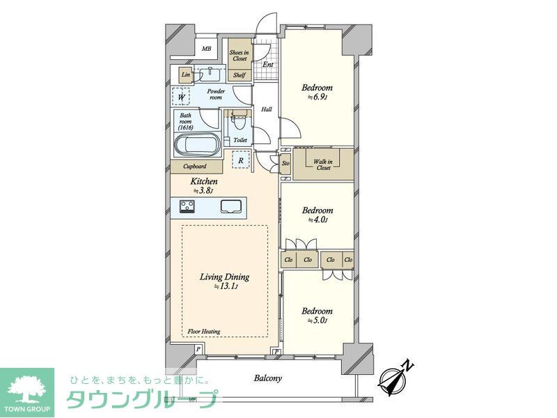 アトラス築地の間取り