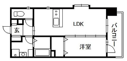 鹿児島市西千石町のマンションの間取り