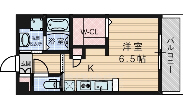 高槻市大手町のマンションの間取り