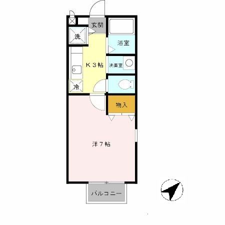 堺市北区黒土町のアパートの間取り