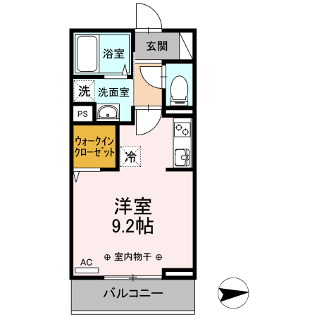 東根市温泉町のアパートの間取り