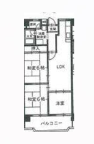 姫路市飾磨区今在家のマンションの間取り