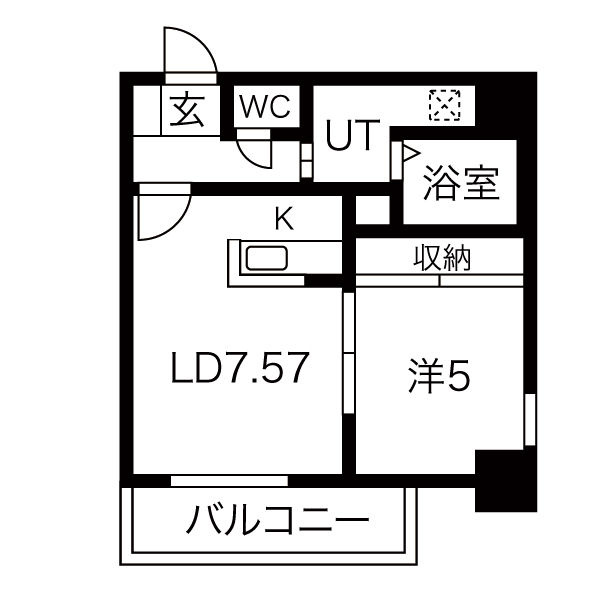 パルティーレ平岸の間取り