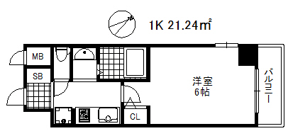 エステムコート神戸元町２ブリーズの間取り