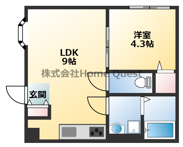 マンションHTの間取り写真