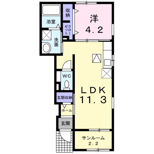 ＪＲ信越本線 東三条駅 徒歩6分 2階建 築8年の間取り写真