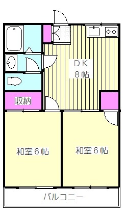 埼玉高速鉄道 鳩ケ谷駅 徒歩23分 3階建 築44年の間取り写真
