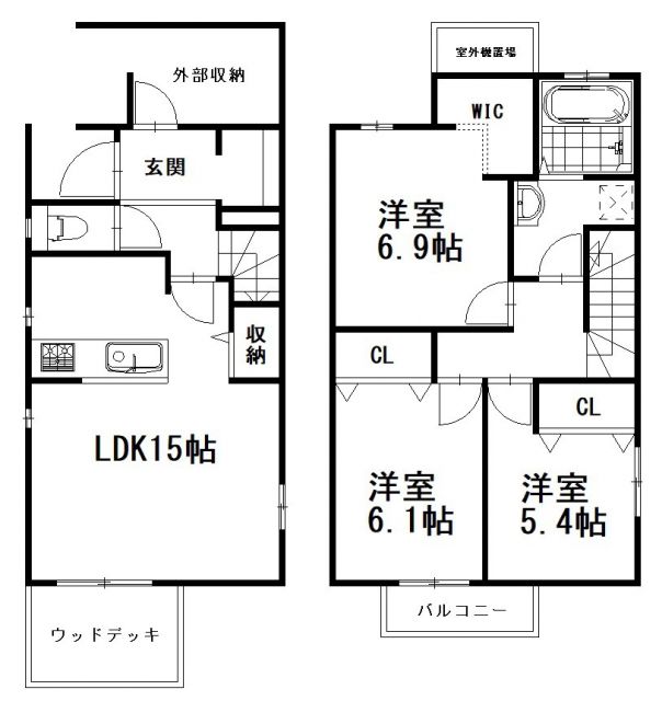 仮)布橋新築 A棟の間取り写真