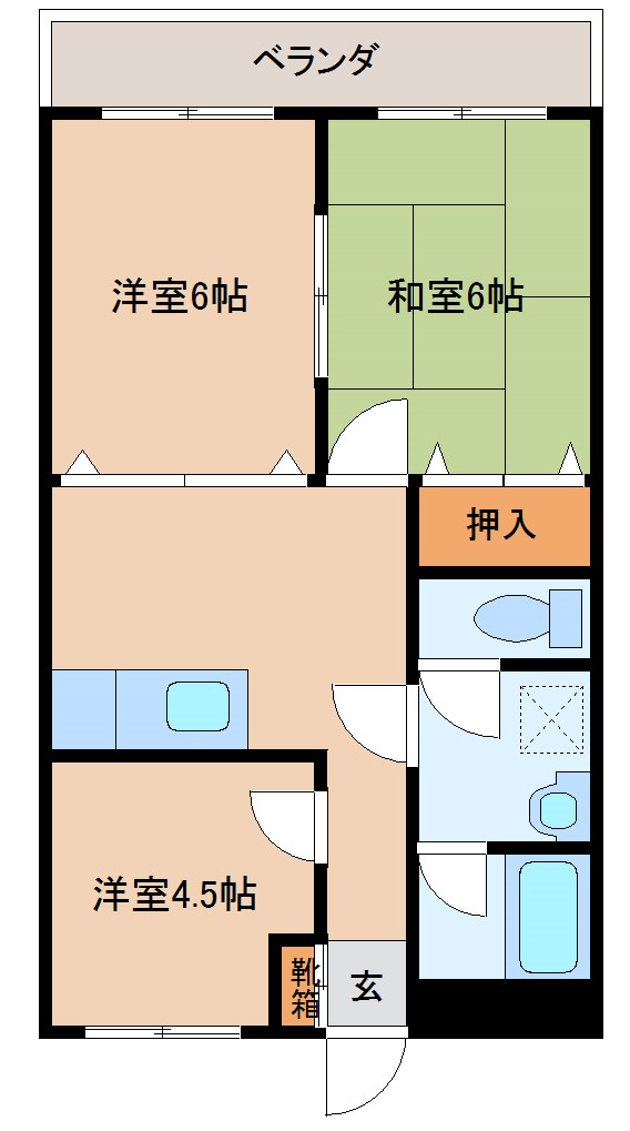 文化マンションの間取り