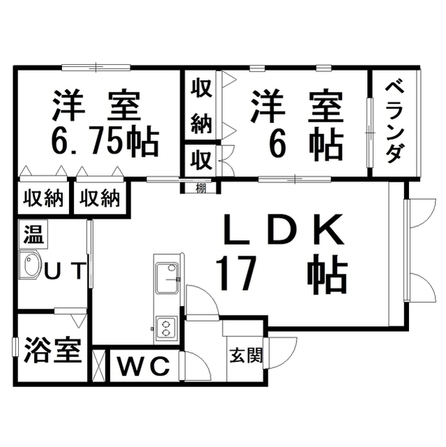 アウンローラＡの間取り