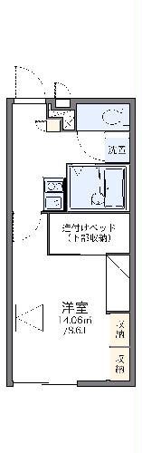 レオパレスサンフラワーIIの間取り