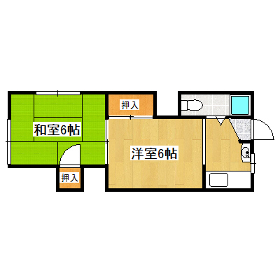 神戸市垂水区千代が丘のアパートの間取り