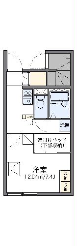 レオパレスプラムヴィラの間取り