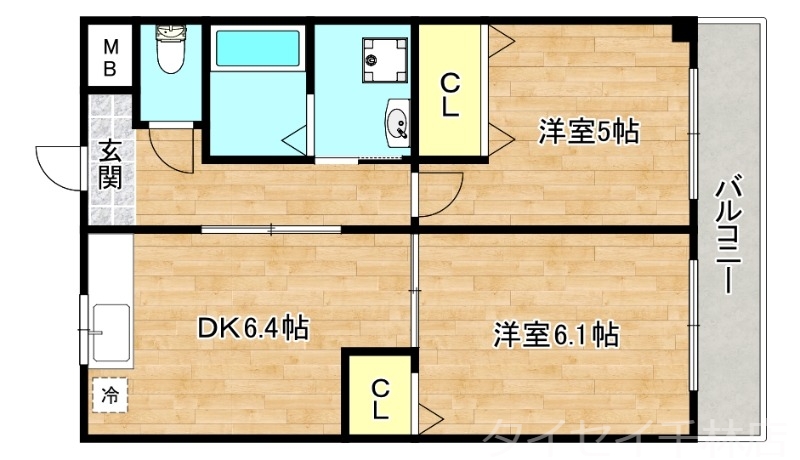 大阪市旭区太子橋のマンションの間取り