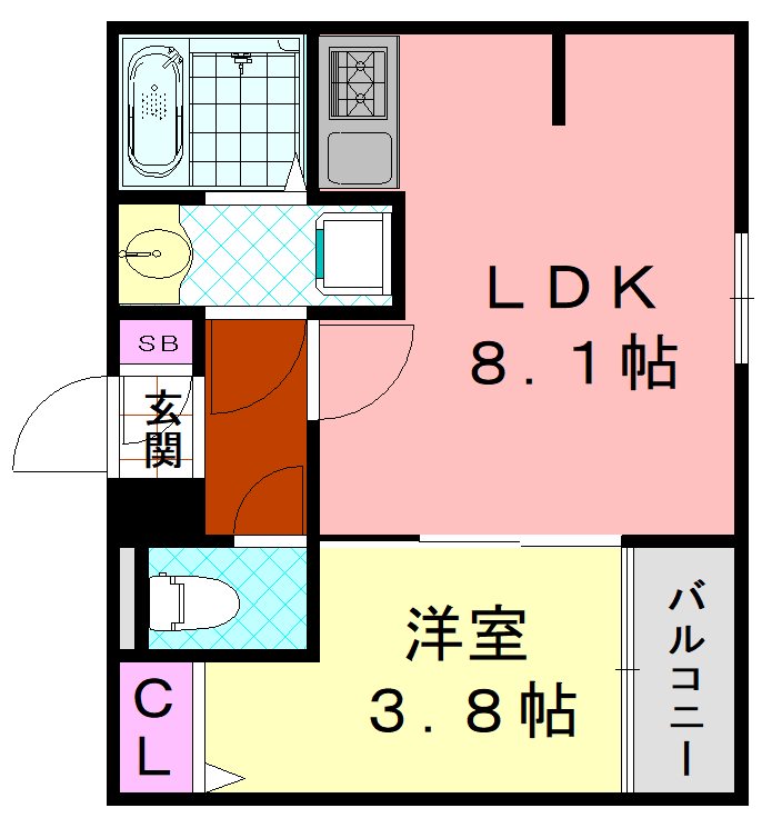 大阪府大阪市平野区加美正覚寺１（アパート）の賃貸物件の間取り