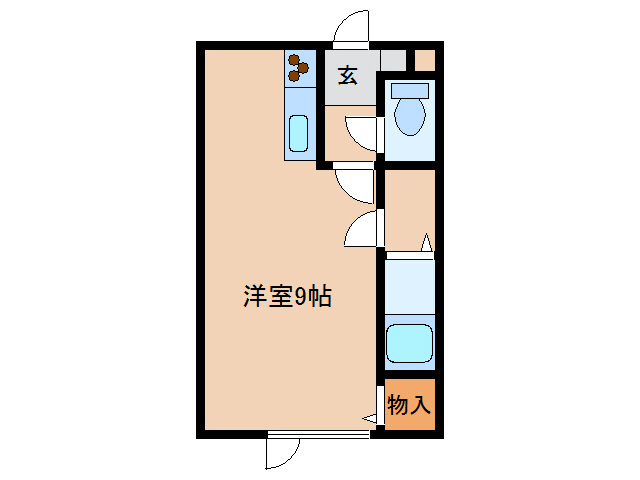 函館市田家町のアパートの間取り