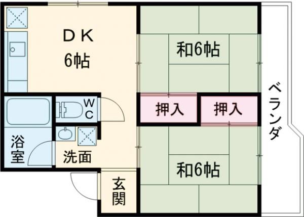 枚方市高塚町のマンションの間取り