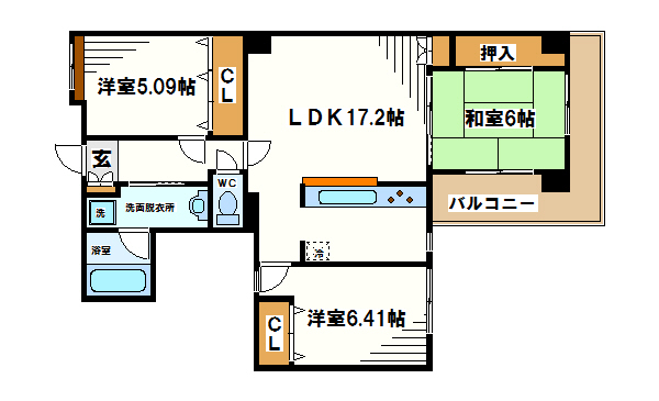 三鷹市新川のマンションの間取り