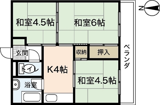 広島市佐伯区海老園のマンションの間取り