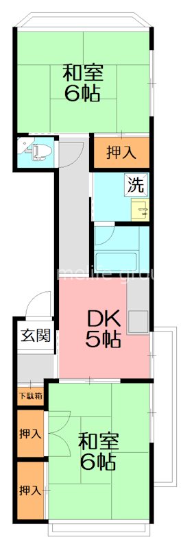 小田原市板橋のアパートの間取り