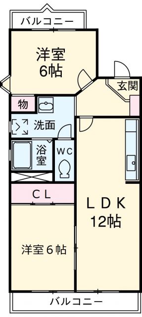 メゾンドボヌー上名古屋の間取り