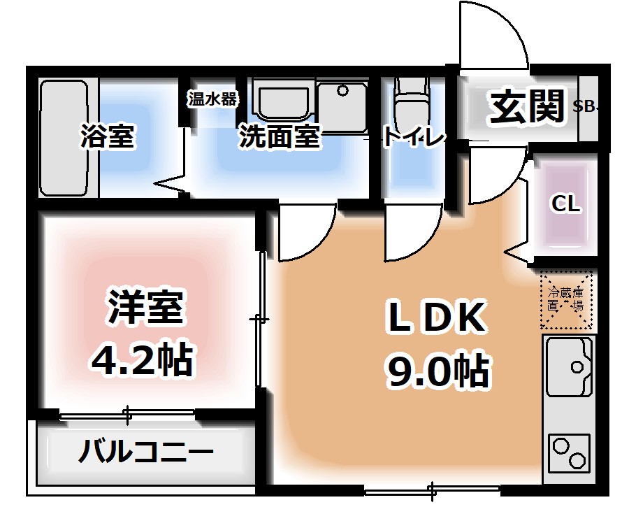 寝屋川市出雲町のアパートの間取り