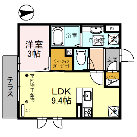 A:フォレスト コート／B:エレガント コート　B:エレガント コートの間取り