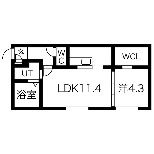 【札幌市中央区南十五条西のマンションの間取り】